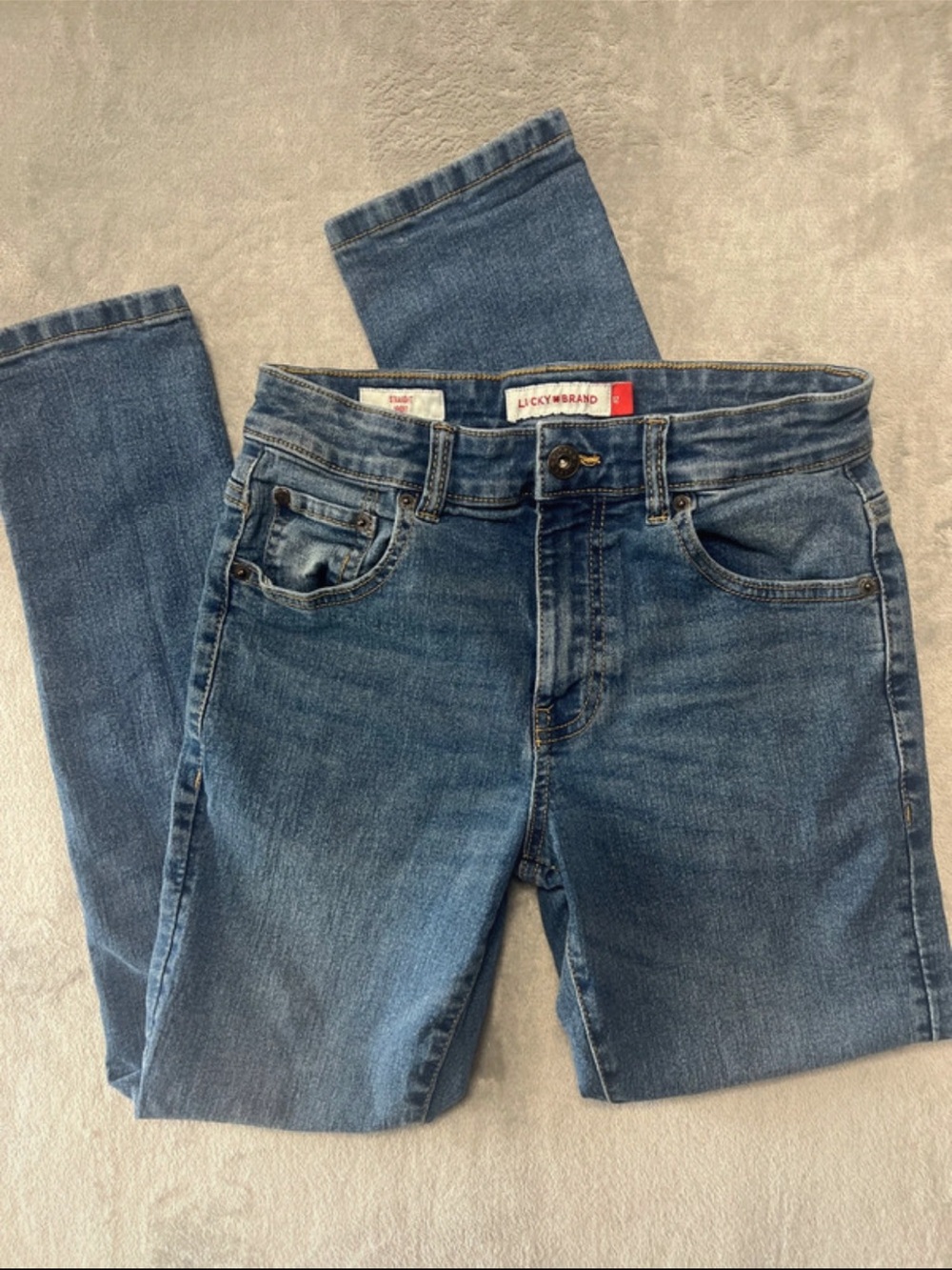 Lucky Brand Kids Classic Straight Leg Blue Jeans Size 12
